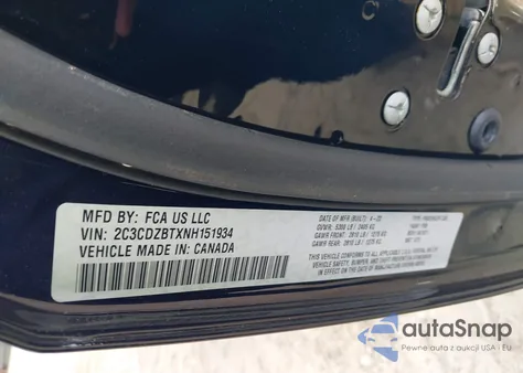 2022 Dodge Challenger R/T из США, поврежденный, VIN 2C3CDZBTXNH151934